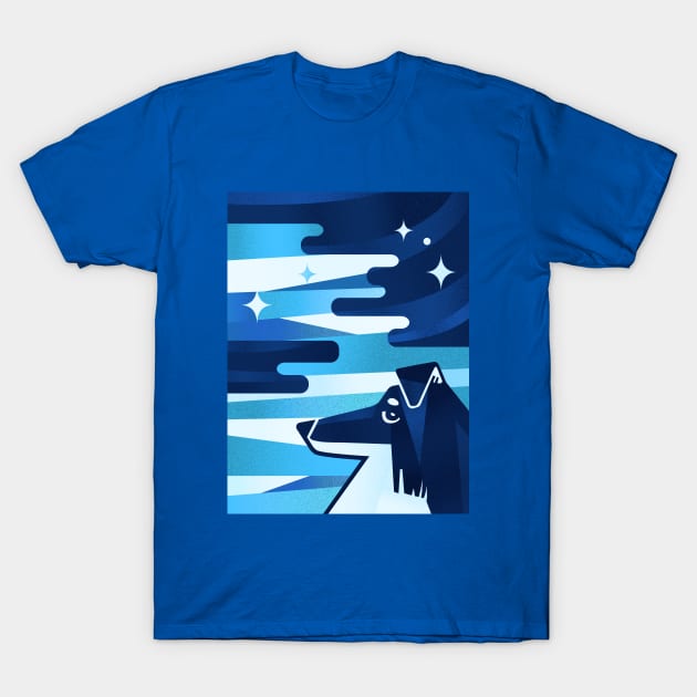 Dog and stars T-Shirt by patatechantilly